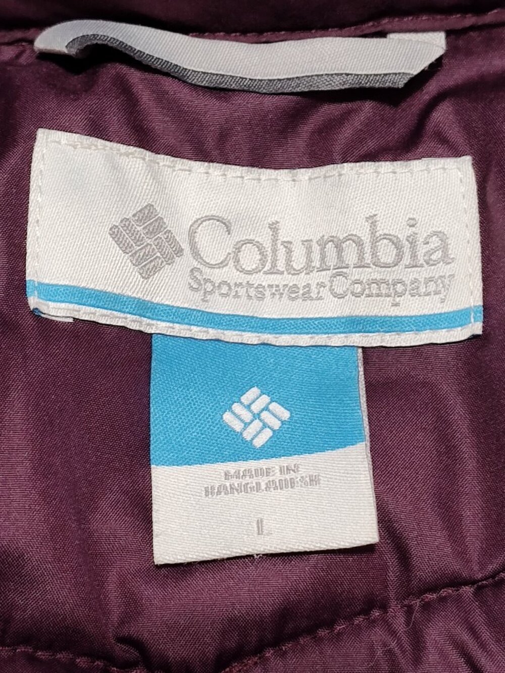 Columbia plum purple Peak to Park insulated puffer jacket, EUC, size L - Picture 2 of 5